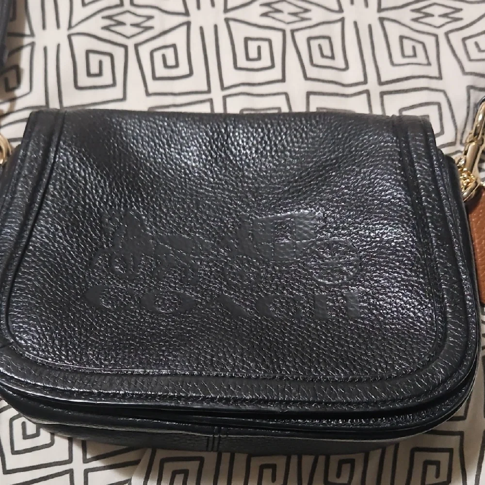 Coach Black Pebbled Leather Crossbody Bag - Picture 1 of 5